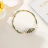 Ceramic conch bracelet, elastic bracelet, seaside accessory bracelet for little girls, women's style, colorful crystal bracelet Item Picture